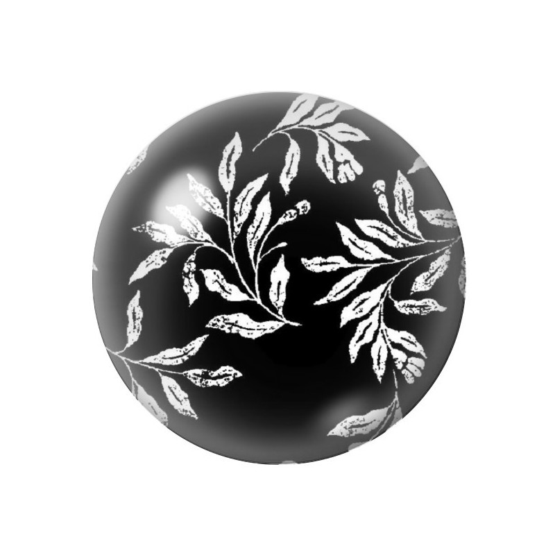 Cabochon en Verre Illustré Fleurs 12 à 25mm