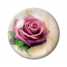 Cabochon en Verre Illustré Fleurs 12 à 25mm pour la création de bijoux fantaisie - DIY