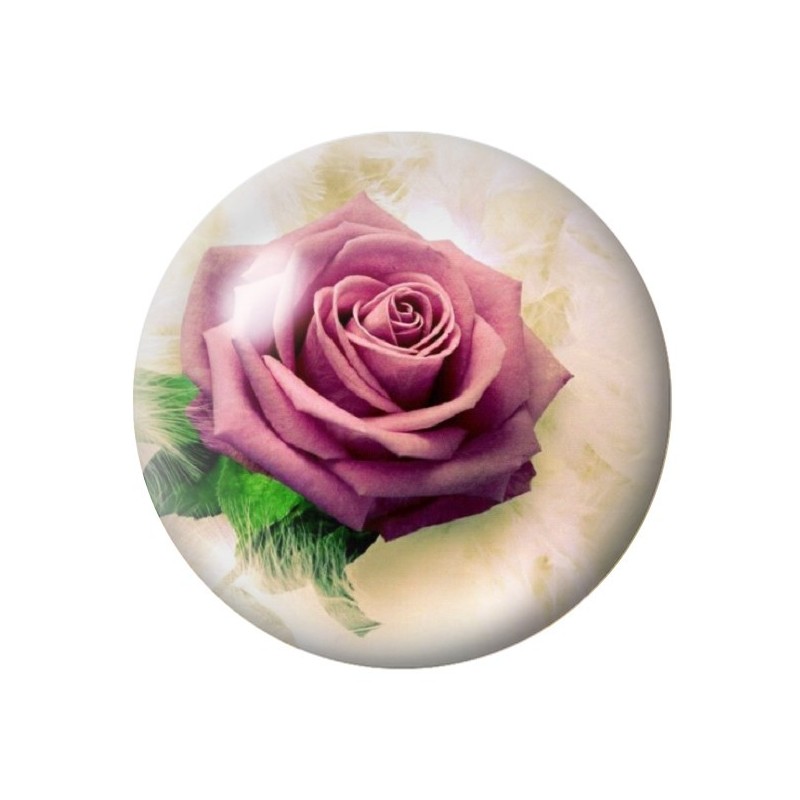 Cabochon en Verre Illustré Fleurs 12 à 25mm