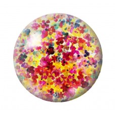 Cabochon en Verre Illustré Fleurs 12 à 25mm pour la création de bijoux fantaisie - DIY