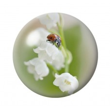 Cabochon en Verre Illustré Fleurs 12 à 25mm pour la création de bijoux fantaisie - DIY