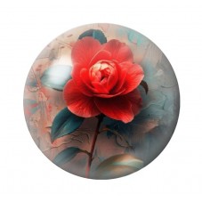 Cabochon en Verre Illustré Fleurs 12 à 25mm pour la création de bijoux fantaisie - DIY
