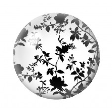 Cabochon en Verre Illustré Fleurs 12 à 25mm pour la création de bijoux fantaisie - DIY