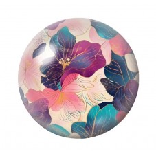 Cabochon en Verre Illustré Fleurs 12 à 25mm pour la création de bijoux fantaisie - DIY