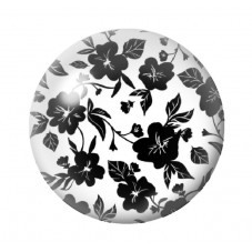 Cabochon en Verre Illustré Fleurs 12 à 25mm pour la création de bijoux fantaisie - DIY