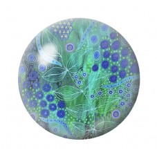 Cabochon en Verre Illustré Fleurs 12 à 25mm pour la création de bijoux fantaisie - DIY