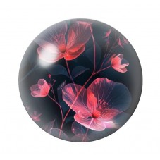 Cabochon en Verre Illustré Fleurs 12 à 25mm pour la création de bijoux fantaisie - DIY