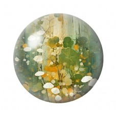 Cabochon en Verre Illustré Fleurs 12 à 25mm pour la création de bijoux fantaisie - DIY