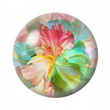 Cabochon en Verre Illustré Fleurs 12 à 25mm pour la création de bijoux fantaisie - DIY