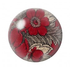 Cabochon en Verre Illustré Fleurs 12 à 25mm pour la création de bijoux fantaisie - DIY