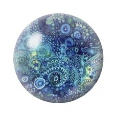 Cabochon en Verre Illustré Fleurs 12 à 25mm pour la création de bijoux fantaisie - DIY