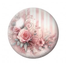 Cabochon en Verre Illustré Fleurs 12 à 25mm pour la création de bijoux fantaisie - DIY