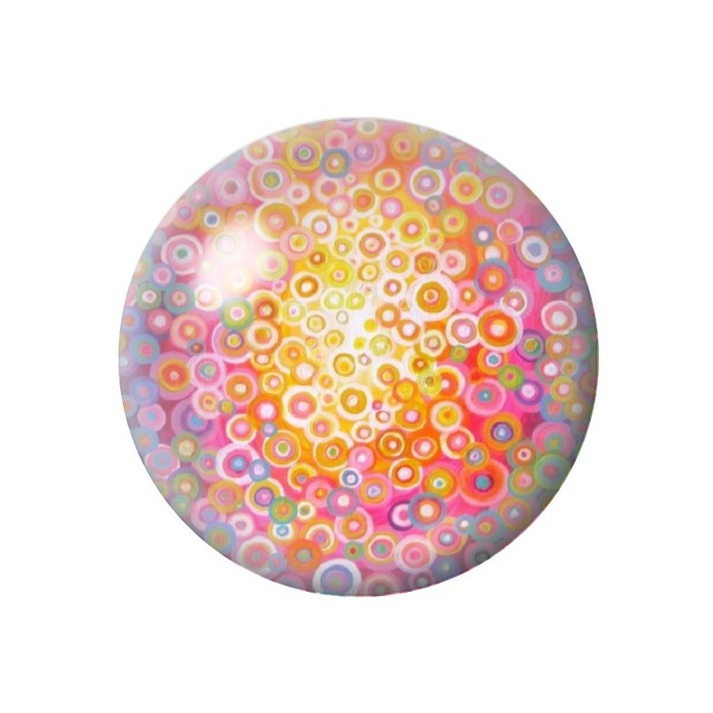 Cabochon en Verre Illustré Fleurs 12 à 25mm