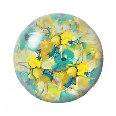 Cabochon en Verre Illustré Fleurs 12 à 25mm pour la création de bijoux fantaisie - DIY