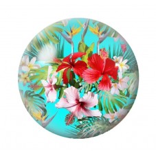 Cabochon en Verre Illustré Fleurs 12 à 25mm pour la création de bijoux fantaisie - DIY