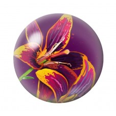 Cabochon en Verre Illustré Fleurs 12 à 25mm pour la création de bijoux fantaisie - DIY