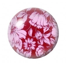 Cabochon en Verre Illustré Fleurs 12 à 25mm pour la création de bijoux fantaisie - DIY