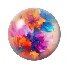 Cabochon en Verre Illustré Fleurs 12 à 25mm pour la création de bijoux fantaisie - DIY