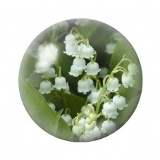 Cabochon en Verre Illustré Fleurs 12 à 25mm pour la création de bijoux fantaisie - DIY