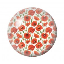 Cabochon en Verre Illustré Fleurs 12 à 25mm pour la création de bijoux fantaisie - DIY