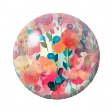 Cabochon en Verre Illustré Fleurs 12 à 25mm pour la création de bijoux fantaisie - DIY