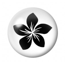 Cabochon en Verre Illustré Fleurs 12 à 25mm pour la création de bijoux fantaisie - DIY