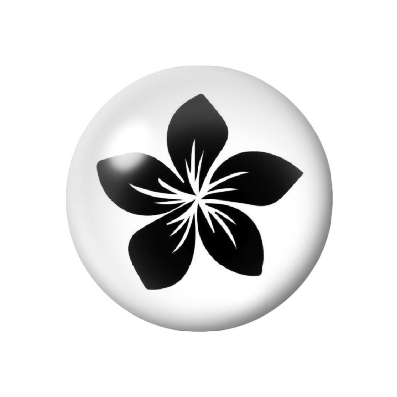 Cabochon en Verre Illustré Fleurs 12 à 25mm