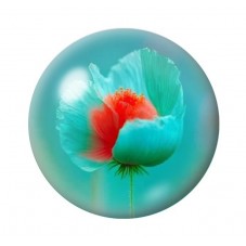 Cabochon en Verre Illustré Fleurs 12 à 25mm pour la création de bijoux fantaisie - DIY