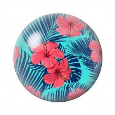 Cabochon en Verre Illustré Fleurs 12 à 25mm pour la création de bijoux fantaisie - DIY