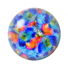 Cabochon en Verre Illustré Fleurs 12 à 25mm pour la création de bijoux fantaisie - DIY