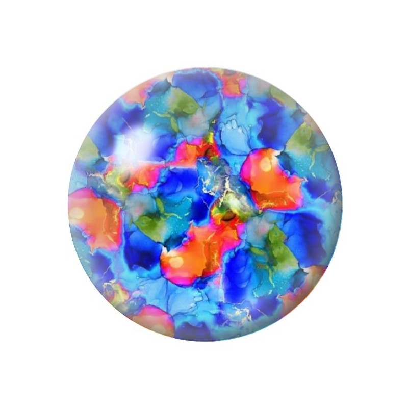 Cabochon en Verre Illustré Fleurs 12 à 25mm
