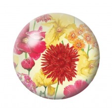 Cabochon en Verre Illustré Fleurs 12 à 25mm pour la création de bijoux fantaisie - DIY