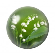 Cabochon en Verre Illustré Fleurs 12 à 25mm pour la création de bijoux fantaisie - DIY