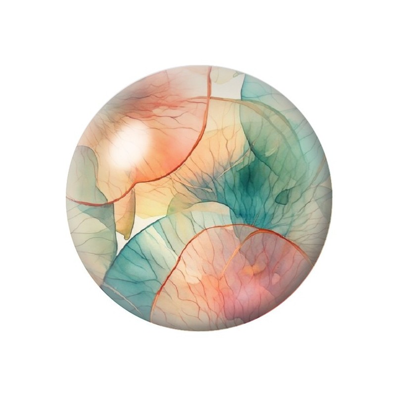 Cabochon en Verre Illustré Fleurs 12 à 25mm