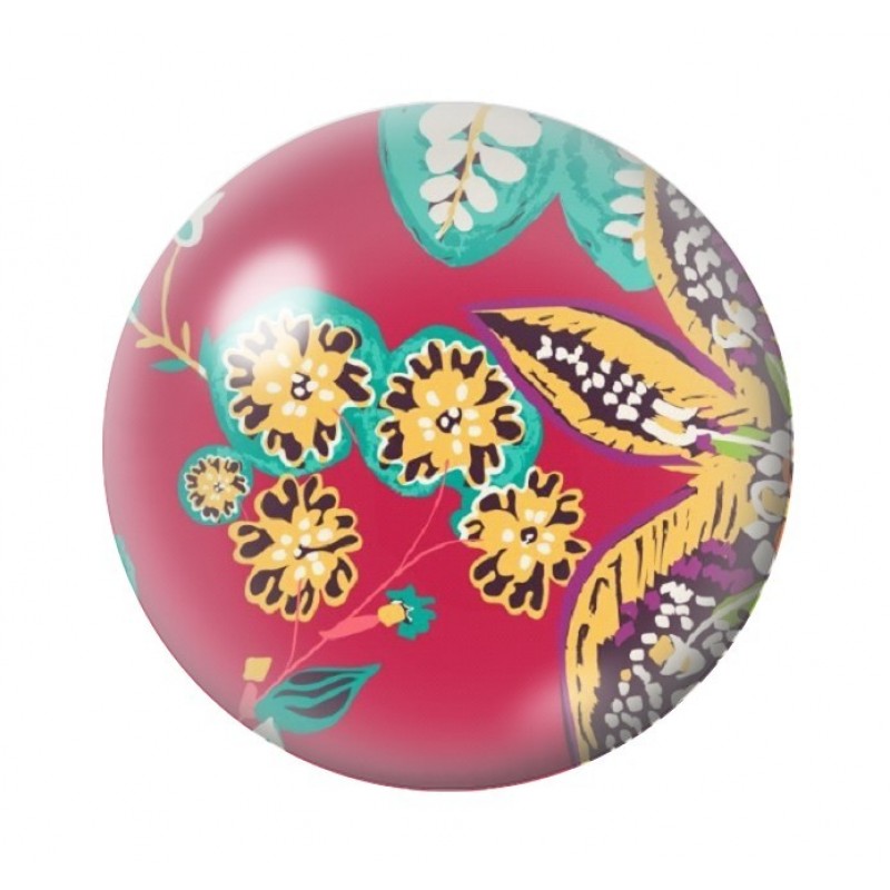 Cabochon en Verre Illustré Fleurs 12 à 25mm