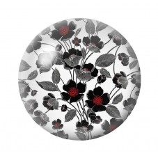 Cabochon en Verre Illustré Fleurs 12 à 25mm pour la création de bijoux fantaisie - DIY