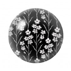 Cabochon en Verre Illustré Fleurs 12 à 25mm pour la création de bijoux fantaisie - DIY