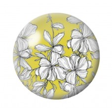 Cabochon en Verre Illustré Fleurs 12 à 25mm pour la création de bijoux fantaisie - DIY