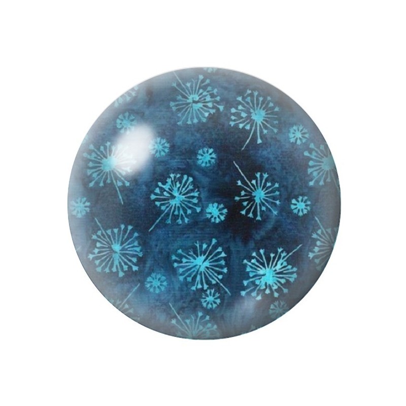 Cabochon en Verre Illustré Fleurs 12 à 25mm