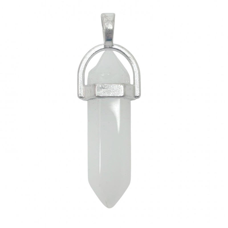 Pendentif en Pierre Naturelle Quartz Blanc 4cm