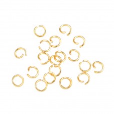 50 Anneaux de Jonction Ouverts en Acier Inoxydable Doré 5mm