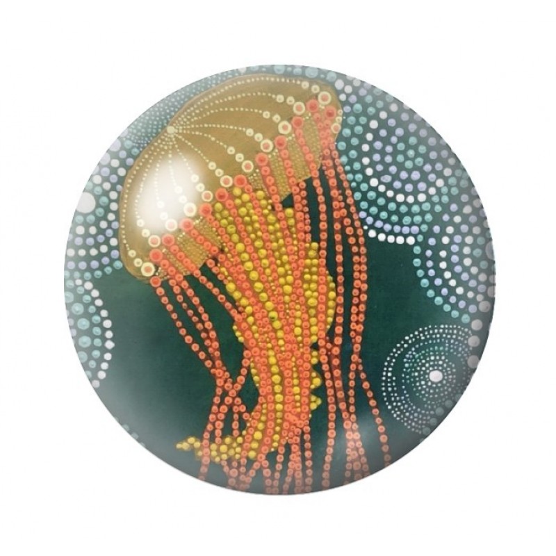 Cabochon en Verre Illustré Mer Été 12 à 25mm