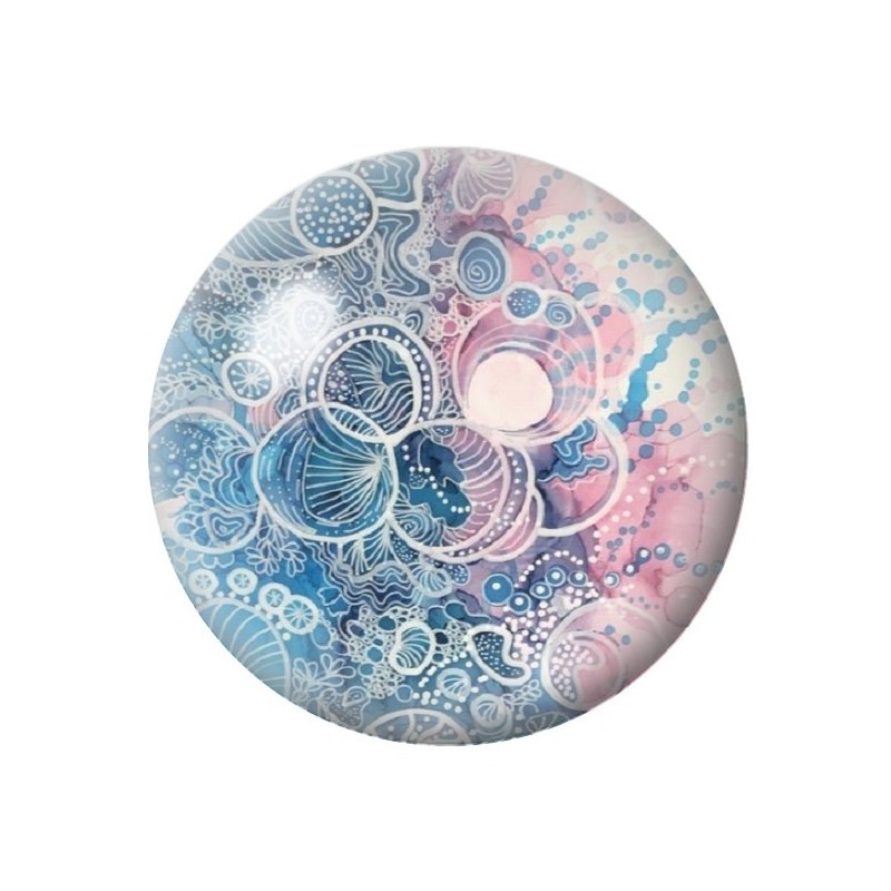 Cabochon en Verre Illustré Mer Été 12 à 25mm