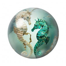 Cabochon en Verre Illustré Mer Été 12 à 25mm pour la création de bijoux fantaisie - DIY