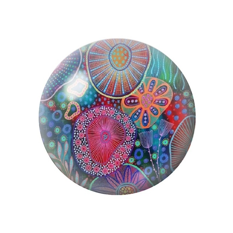 Cabochon en Verre Illustré Mer Été 12 à 25mm