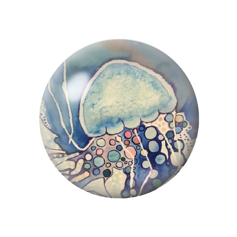 Cabochon en Verre Illustré Mer Été 12 à 25mm