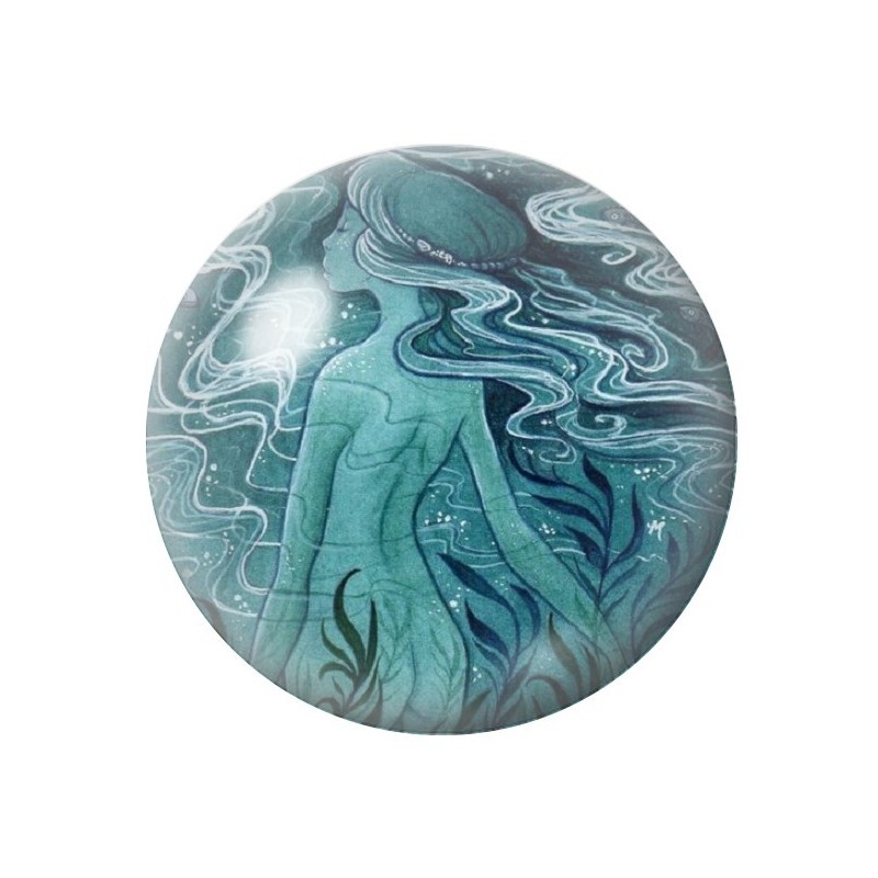 Cabochon en Verre Illustré Mer Été 12 à 25mm