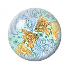 Cabochon en Verre Illustré Mer Été 12 à 25mm pour la création de bijoux fantaisie - DIY