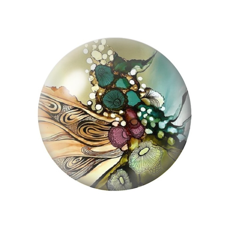 Cabochon en Verre Illustré Mer Été 12 à 25mm