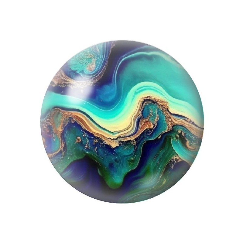 Cabochon en Verre Illustré Mer Été 12 à 25mm